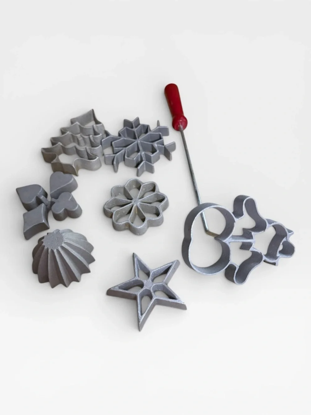Vintage Scandinavian Rosette Iron Set